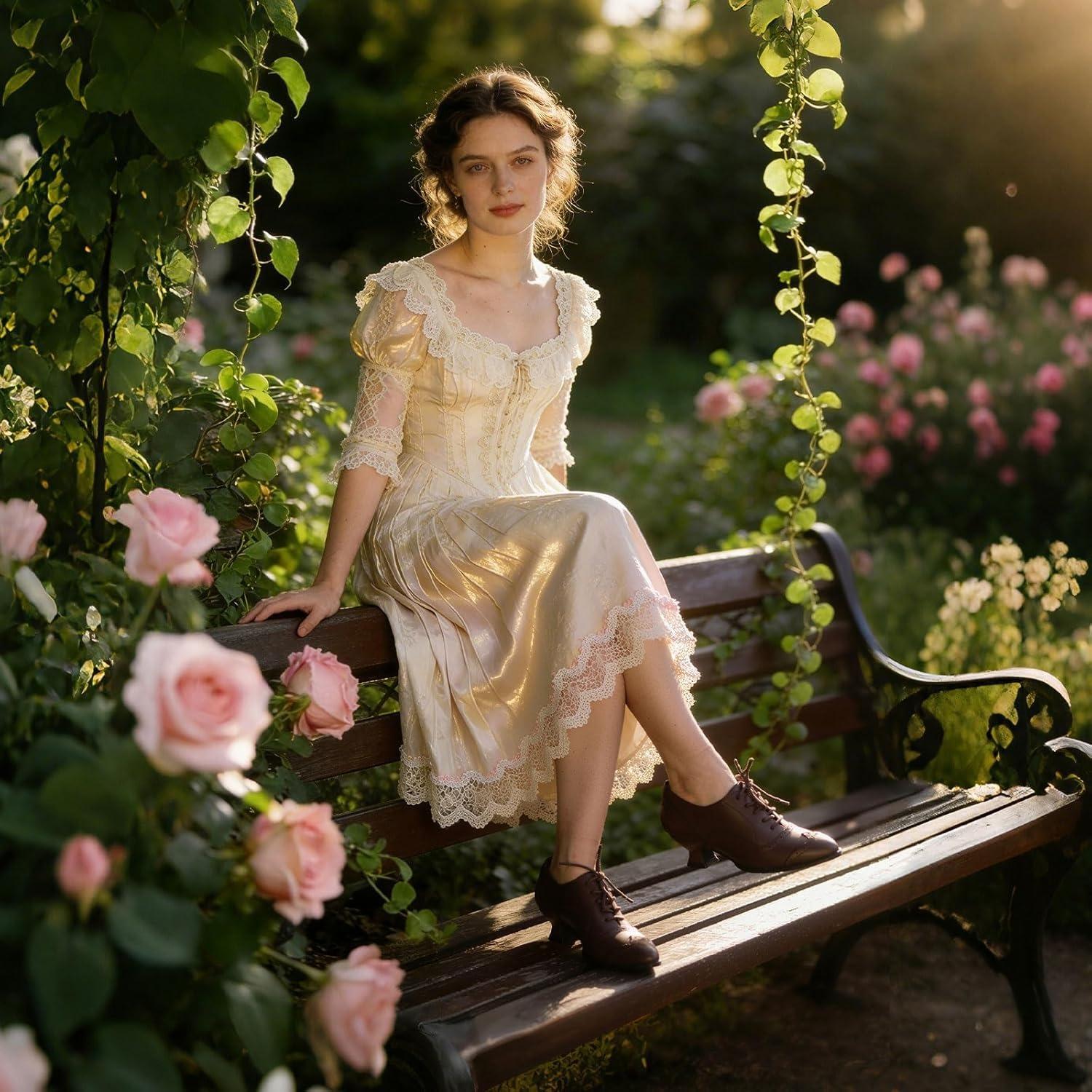 Women's Oxfords Dress Wingtip Vintage Comfortable Chunky High Heel Lace Up Brogues Booties Classic Wingtip Brogue Detail Sleek Faux Leather Material Comfortable Low Heel Timeless Vintage Style Versatile Footwear for Office, Casual Wear