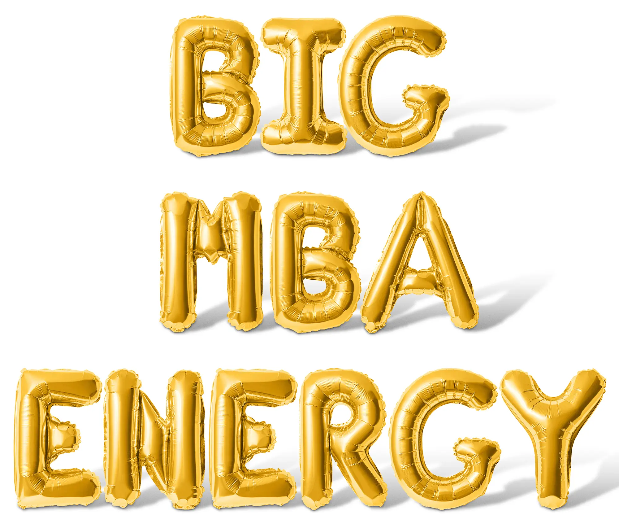 Letter Balloons - BIG MBA ENERGY 16" Inch Alphabet Letters Foil Mylar Balloon Business School Graduation Party Banner