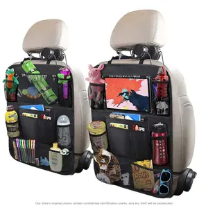Car Storage Organizer ,Car Backseat Organizer for Durable Waterproof Oxford Fabric with Touchable Tablet Holder 9 Mesh Pockets for Snacks Toys,Car Travel Accessories(FS)