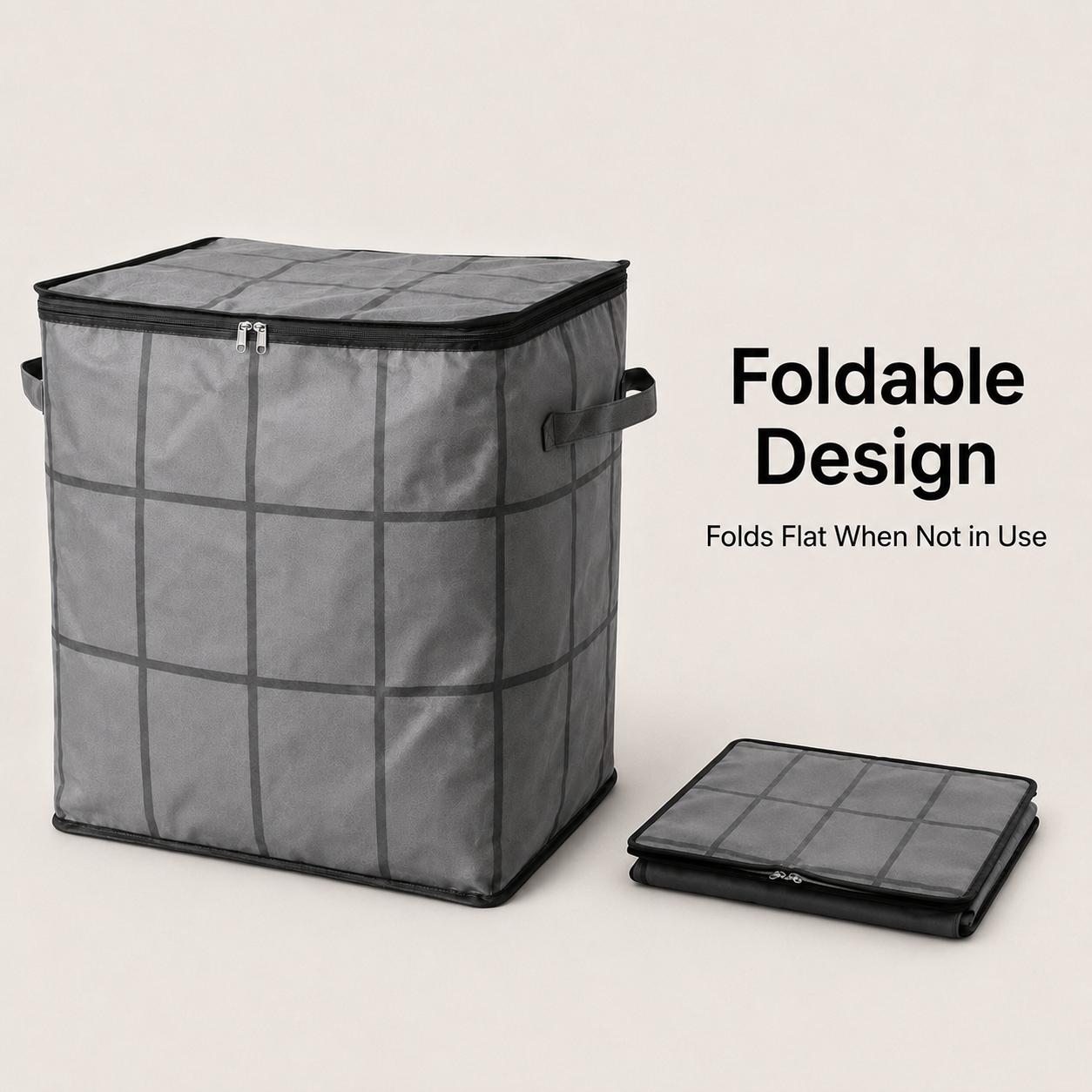 Spacious Moving Storage Bin, Zippered Organizer for Quilts, Bedding & Sweaters, Large Capacity Fabric Bag for Moving Day, Closet & Bedroom Use Spacious Moving Storage Bin, Zippered Organizer for Quilts, Bedding & Sweaters, Large Capacity Fabric Bag for Moving Day, Closet & Bedroom Use