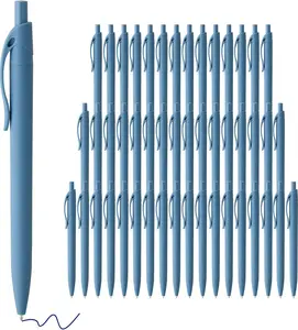 Pens Bulk, 50 Pack No Bleed Click Pens, Wholesale Retractable Ballpoint Pens, Pen Medium Point, Smooth Ink Pen, 1.0MM Blue Ink