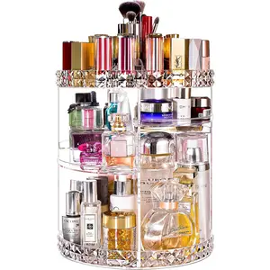 360 Rotating Makeup Organizer Large Perfume  Organizer Beauty Organizer Clear  Storage Display Case with 7 Layers and Detachable Shelves for Bedroom Dresser or Vanity Countertop