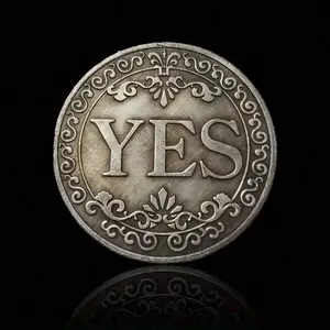2pcs Yes No Decision Maker Lucky Coin, 1 Count Double-Sided Commemorative Coin, Collectible Gift For Friends, Classmates, Family, decision maker coin