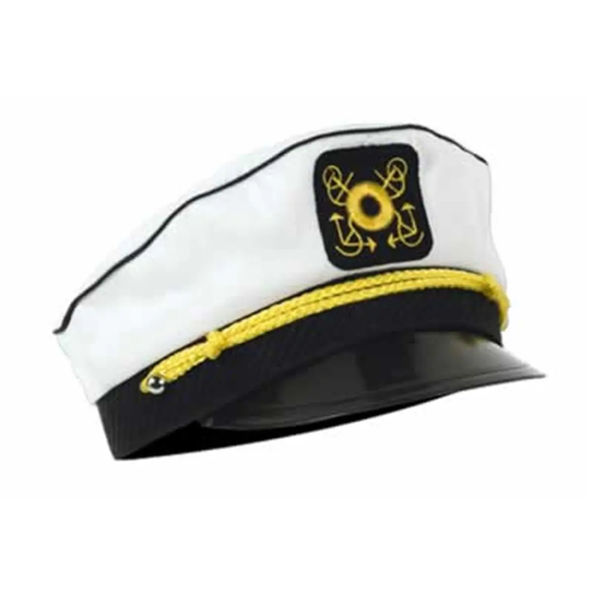 Beistle 212 MAIN Full Size Structured Yacht Captains Cap (Pack of 12) - Casual Party Hat, Festive & Home Supplies Structured Hat Accessory