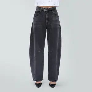 Bluemoment Women’s High Waist Baggy Barrel Leg Jeans Trendy Streetwear Loose Fit Denim Casual Everyday Wear Curvy Friendly 3 Colors Available