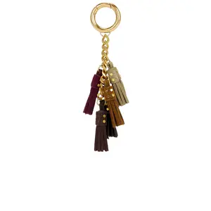 Rebecca Minkoff Multi Tassel Bag Charm in Mulberry, Vintage, Moss, & Fond