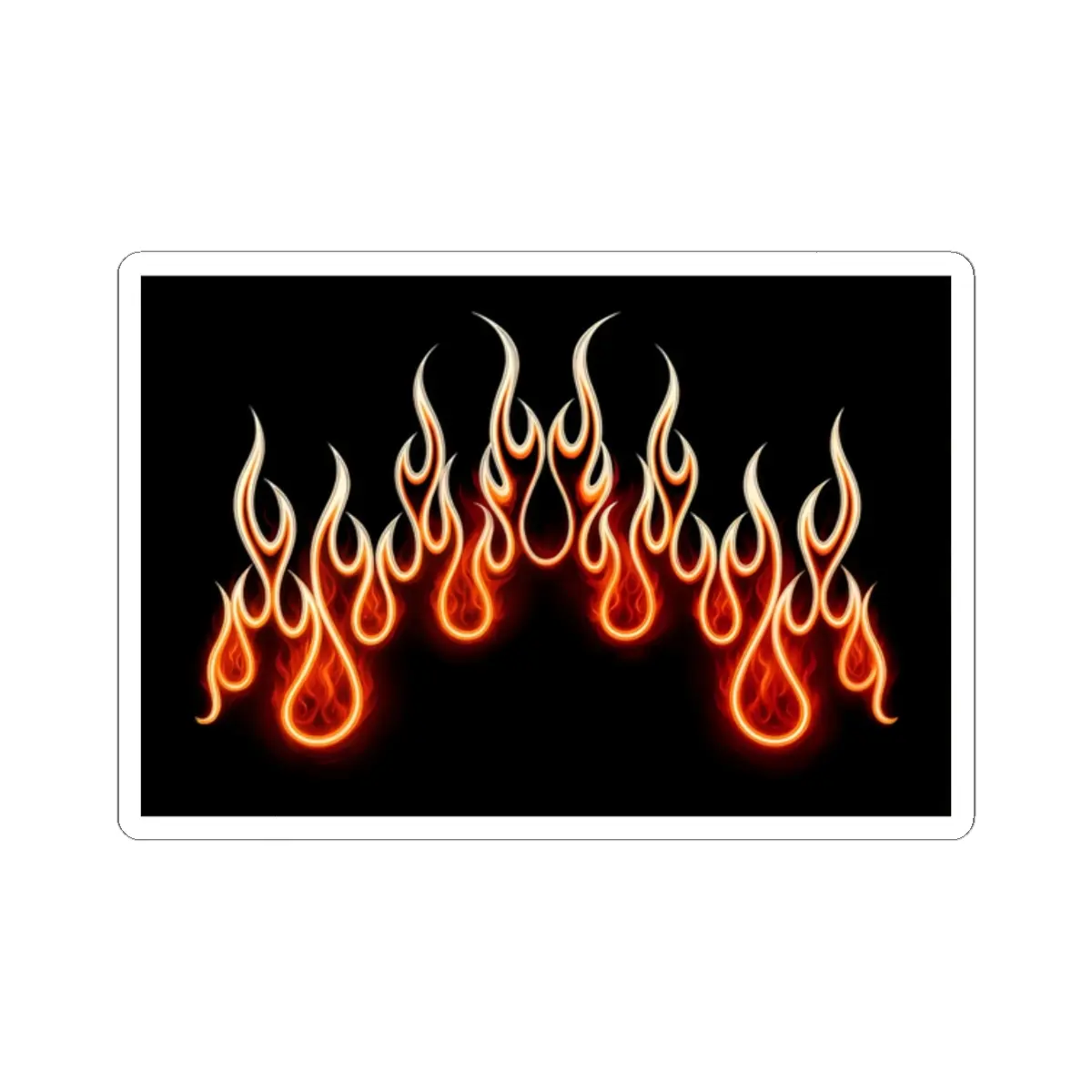 Flame Kiss-Cut Stickers | Fire Flames Decal