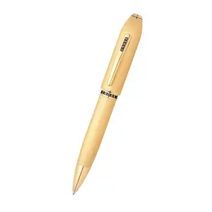 Cross Peerless 23KT Heavy Gold Plate Ballpoint Pen with Gold Plated Appointments - Art Mechanical Pencil