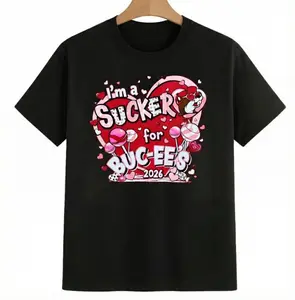 Bucees Im A Sucker For Bucees 2026 Valentines Unisex Tshirt, Funny Valentine Day Shirt, Crew Neck, For Men And Women, Ideal Valentine's Day Gift Top