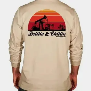 BENCHMARK FR- 6.2OZ - DRILLING AND CHILLIN, Flagship USA, FR Union - Flame Resistant Shirt FZA AIL 698