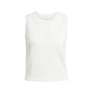 adidas Womens Soft Lux Crew Neck Tank  Casual - Off White