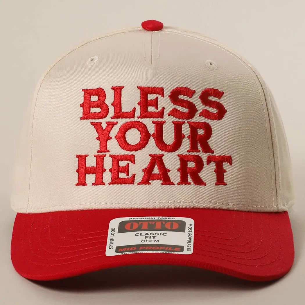 BLESS YOUR HEART Embroidery Hat