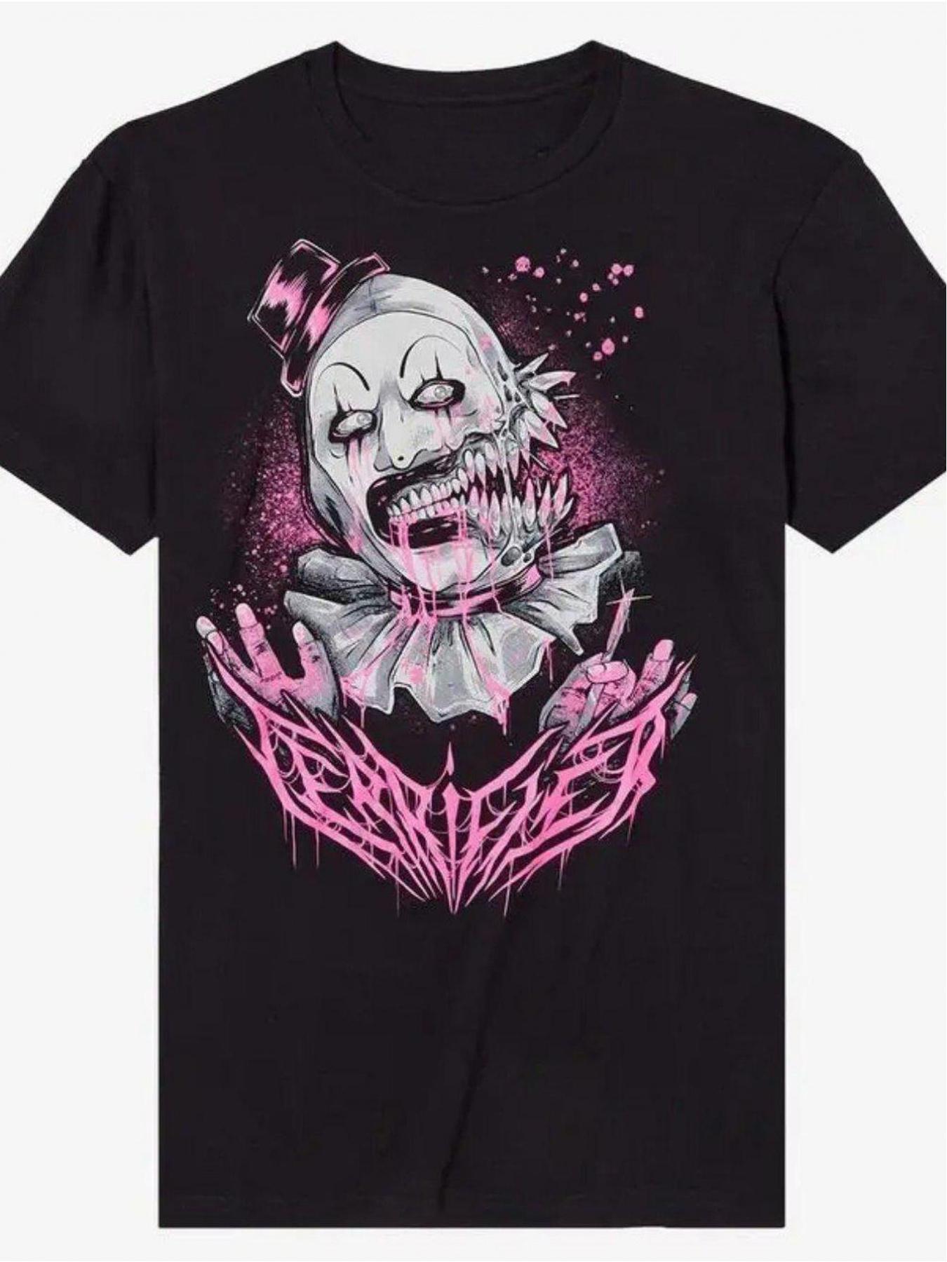 Terrifier 2 Art The Clown Pink Drips Comfortable Men'S Round Neck Short Sleeves T-shirt