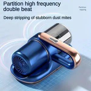 Super powerful suction USB fast charging wireless handheld purple UV disinfection mite remover, strong and portable suction power, vacuum bucket can be washed, vibration patting deep mite removal dust, large battery long life, vacuum durable
