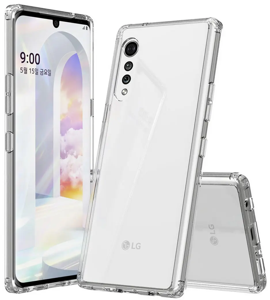 Case for LG Velvet, Clear [Aquaflex] Transparent Cover with Flexible Anti-Shock TPU for LG Velvet Phone LM-G900M