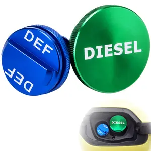 Diesel Fuel Cap, Aluminum Billet Fuel Tank Cap & DEF Exhaust Fluid Cap, Magnetic Fuel Cap, Gas Cap Replacement, Compatible with Dodge RAM 1500 2500 3500 Trucks (2013-2019)