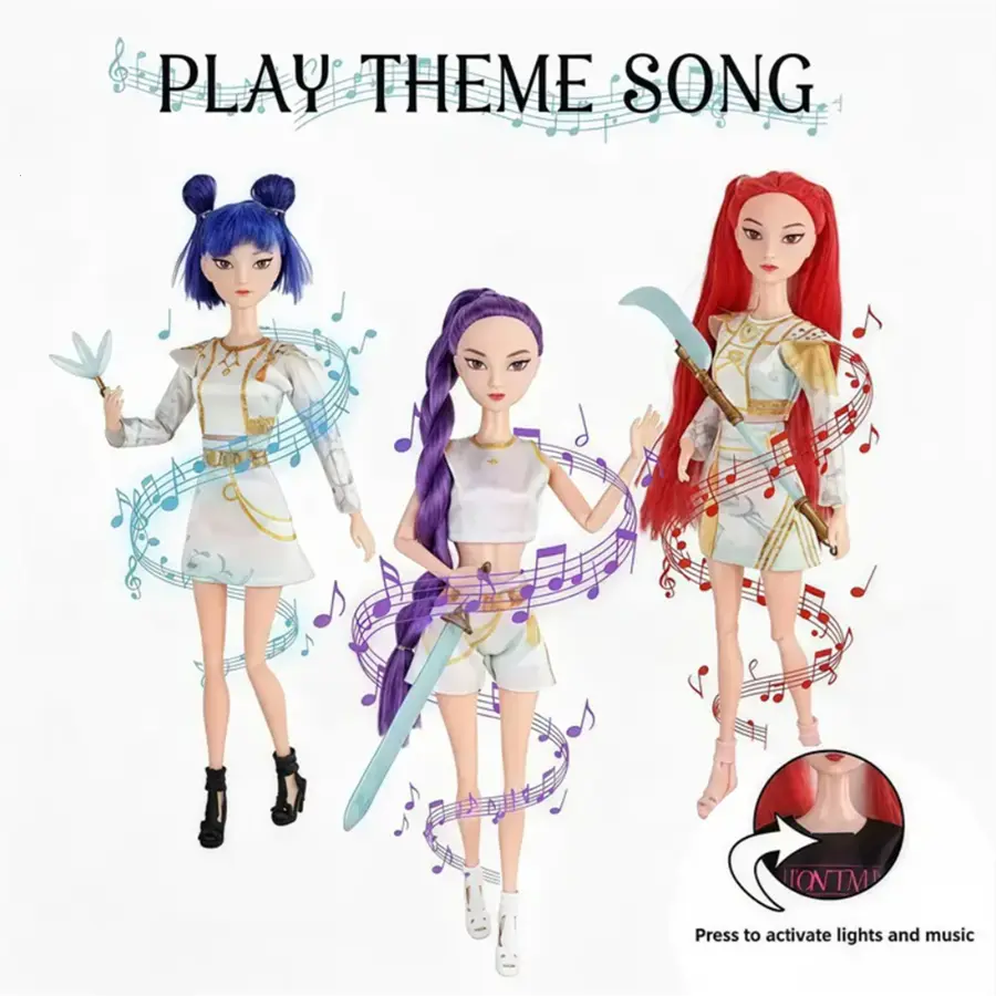 Idol Girl Group Doll Toys, Action Figure, 11.5inch Collectible Doll, Anime Style Toy for Fans Singing Dolls With Music, Desk Display, Fan Collection & Little Girls' Holiday & Birthday Gift
