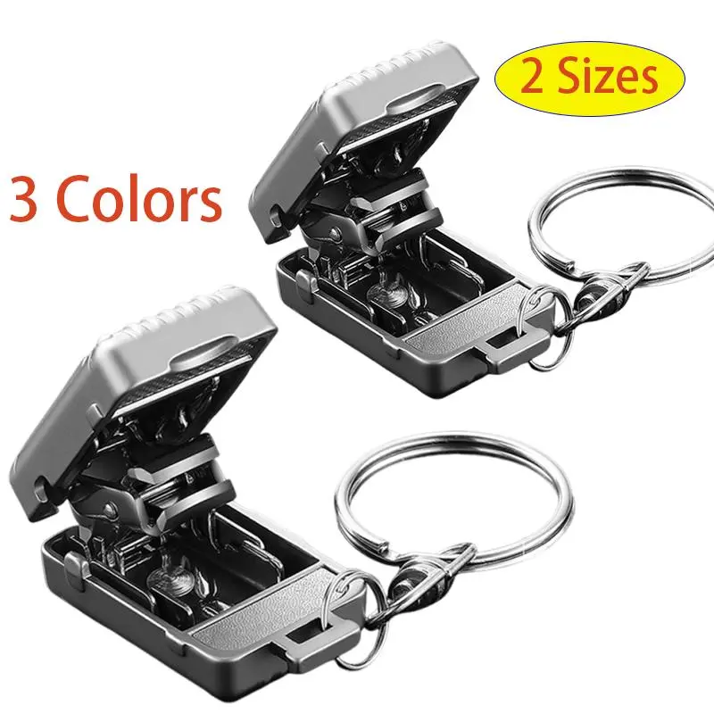 Exquisite Luggage Keychain Foldable Nail Cutter Stainless Steel Nail Clippers Rotary Toenail Fingernail Manicure Trimmer