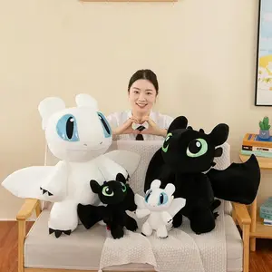 Oversize How To Train Your Dragon Large Size Plush Toys Plushie Toothless Doll Kawaii Stuffed Decoration Kids Birthday Gift