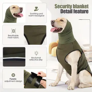 All-Season Dog Anxiety Relief Hoodie - Calming Thunder Jacket with Head Cover & Sleeves for Small to Large Breeds, Hand Wash Only