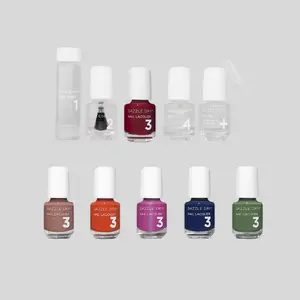 Dazzle Dry, Lodge Life & Fast Track Cherry, Fingernails & Toenails, Professional Nail Kit Set, Long-Wear Chip-Resistant, 10-Piece Bundle, 0.93 fl oz.
