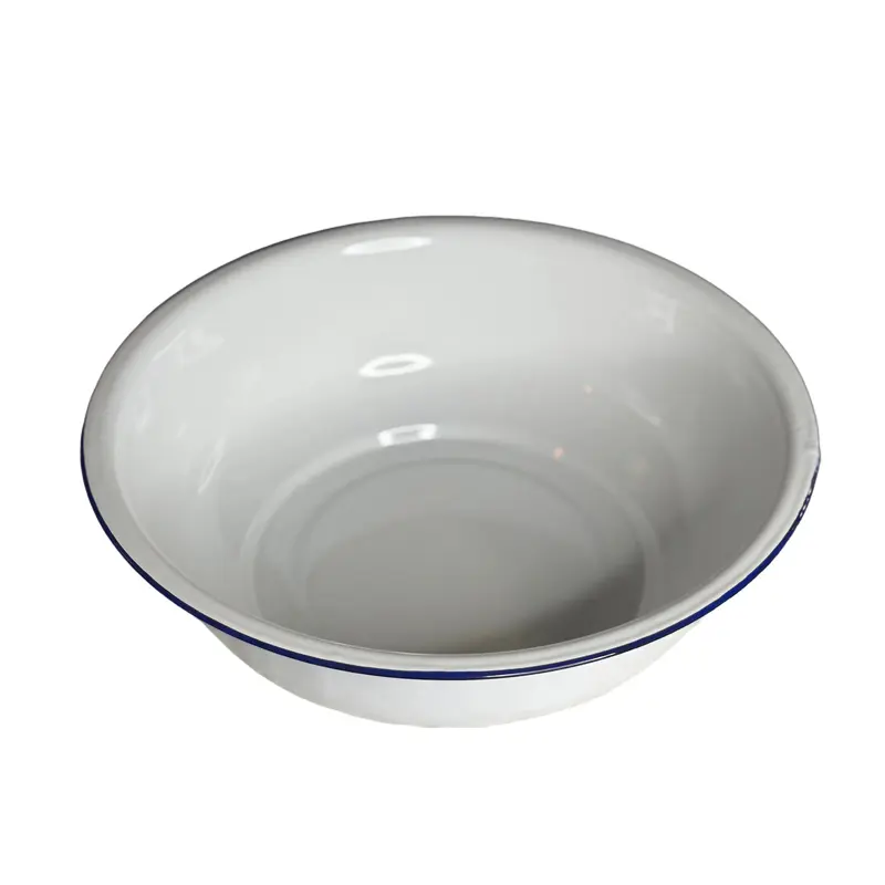 Kivèt Blan Enamel White Basin Elegant and Durable for Everyday Use