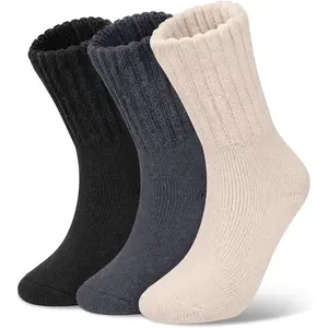STANDARD GOODS Womens Wool Socks Warm Winter Thick Thermal Hiking Casual Crew Work Boot Socks