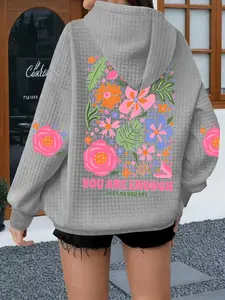 Single Piece Waffle Fleece Jacket Coat, Comfortable Warm Versatile Outerwear, Perfect for All Seasons, Stylish and Cozy Design