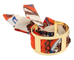 Brass Cuff Scarf Bracelet