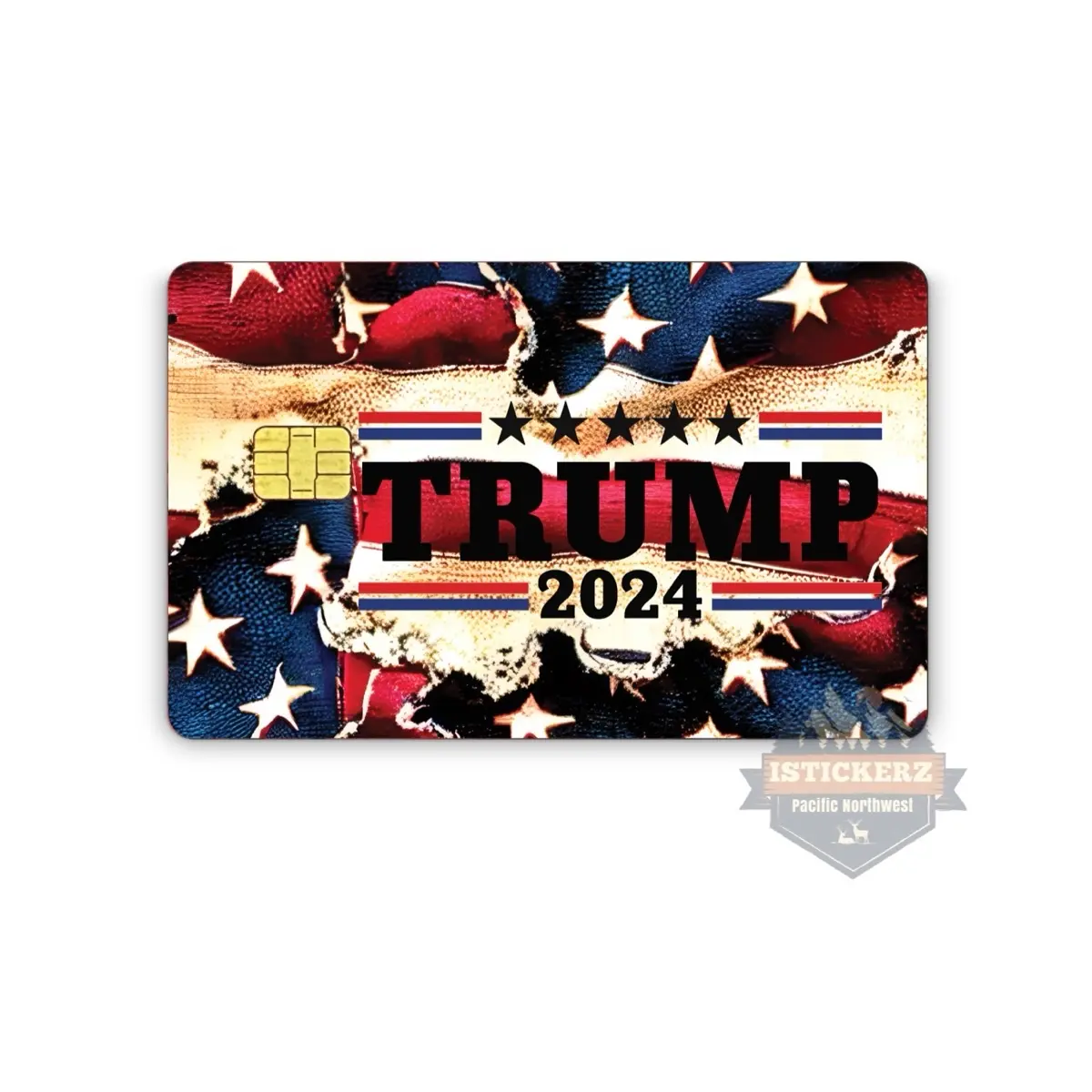 Credit Card Vinyl Skins Decal Sticker Trump 2024 With Easy Pull Tabs