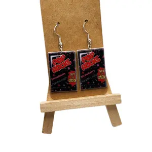 Candy Earrings - Hook Earrings with Acrylic Design Snack Inspired Accessory for Parties and Everyday Wear Pop Rocks Inspired