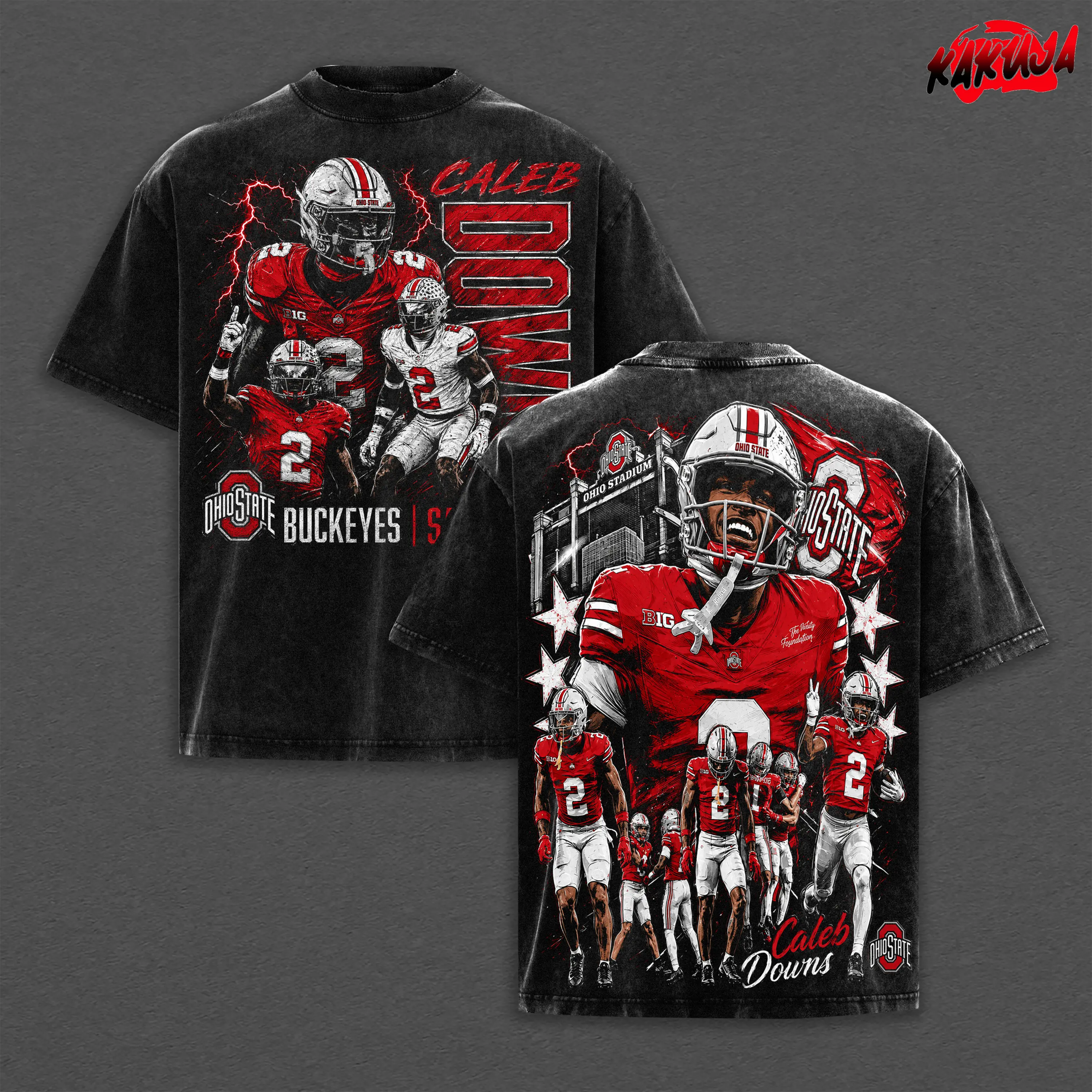 Caleb Downs Ohio State Buckeyes T-Shirt – Football Fan Art Graphic Tee, Sports Shirt, Office & Fan Apparel, Gift for Buckeyes Fan