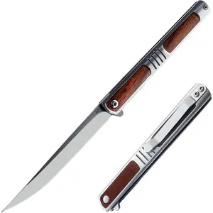 Pocket Knife for Men, Folding Knife with Clip, with D2 Steel Blade, Safety Liner Lock, Sharp Knife for Outdoor Tactical Survival Camping Hunting Fishing, Cool Knifes for Dad Emergency Tool