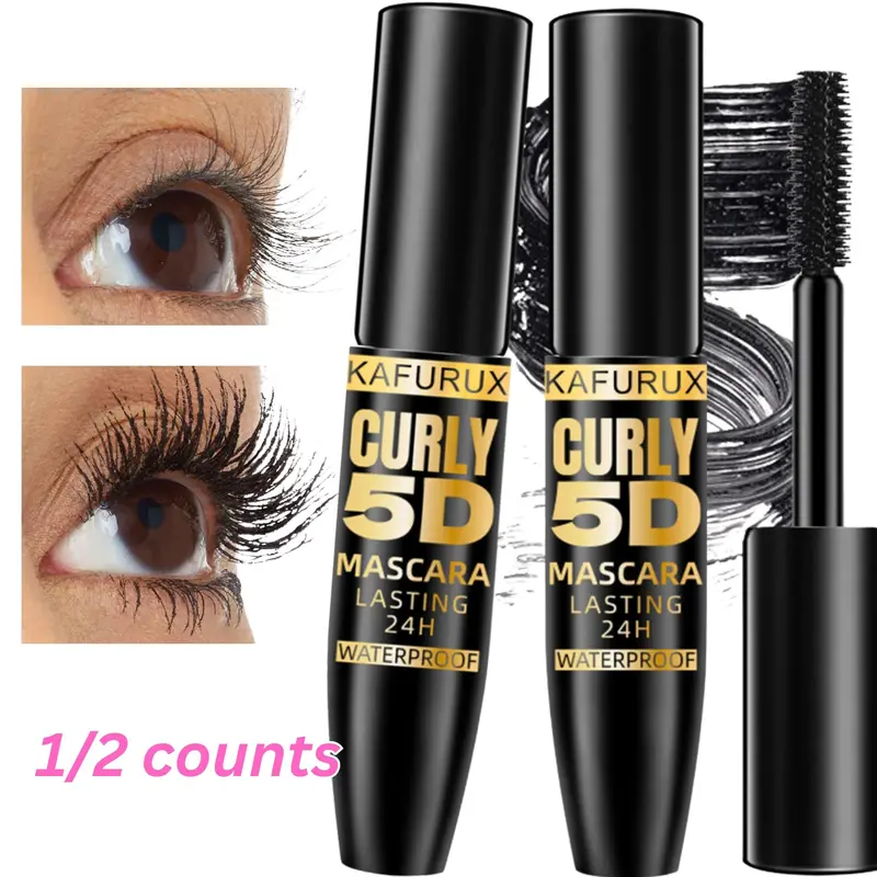 Waterproof Volumizing Lengthening Mascara Brush, Long-Lasting Volume Lash Extension Effect, Professional Eye Makeup for Women, Mascara Volume And Length Waterproof, Voluminous Lengthening Mascara