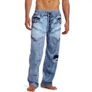 Men's Generic Faux Denim Pajama Pant