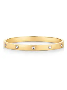 1pcs Ten-Diamond Open Clasp Bracelet, Silver Color, Elegant Floral Hand Chain, 304 Stainless Steel, Perfect for Gifts and Parties, Elegant Jewelry Bracelet