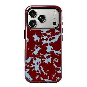Tortoise Print Phone Case |     Animal Print Designer |     Cover for iPhone 17 16 15 14 13 12 SE Max Pro - Galaxy S24 - Google Pixel 8 |     Red