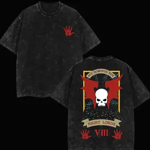 Night Lords - Ave Dominus Nox - Warhammer 40k T Shirt made of high quality washed cotton soft and durable new arrival perfect for fans of the grimdark future unisex design casual streetwear style M