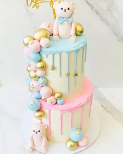 Gender Reveal Cake, Teddy Bear Cake