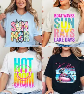2 Summer Mystery Tee Bundle Grab Bag Random Color Gildan Unisex Fit Shirt Prints Top Tshirt Streetwear Casual Graphic