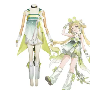 Verina Inspired Cosplay Costume Full Set Nature Rhythm Style Outfit for Game Anime Cosplay Stage Performance Show Halloween Party High Quality Fabric Comfortable Wear for Women Girls