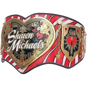 Shawn Michael Belt Championship Title Belt Replica - 2mm Leather Straps  - Fan Gift World Wrestling Heavyweight