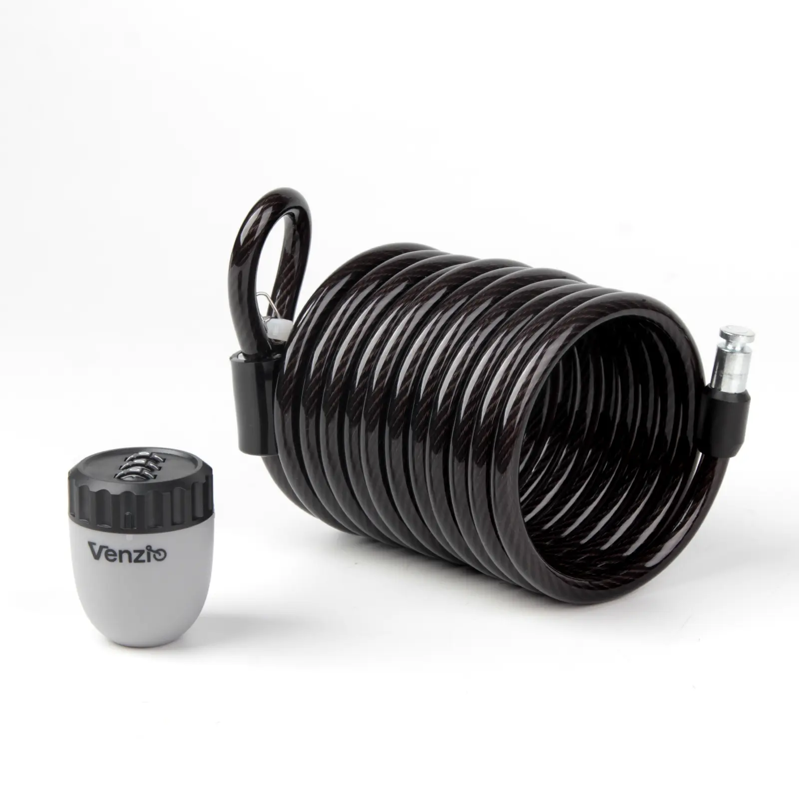 Venzio 3-Digit Resettable Combination Cable Lock, 10ft 8mm Heavy Duty Steel Flexible Lock for Bikes, Kayaks, Helmets, Strollers, Skis, Bike Tools & Equipment