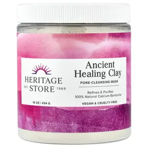 Heritage Store Ancient Healing Clay, Pore-Cleansing Beauty Mask, 16 oz (454 g)