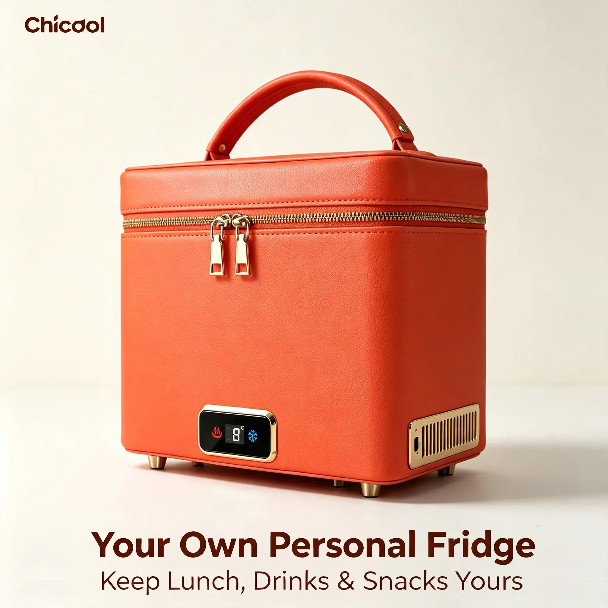 Chicool Portable fridge ，5L Personal Electric Cooler & Warmer Lunch Bag for Office, Car & Shift Work — 110V/12V/Power Bank Compatible