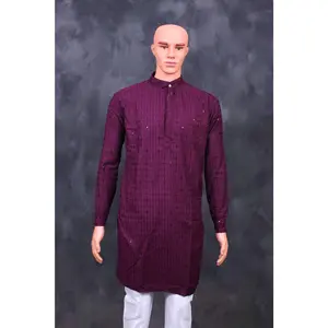 Men's Premium Lakhnavi Kurta with Resham Embroidery