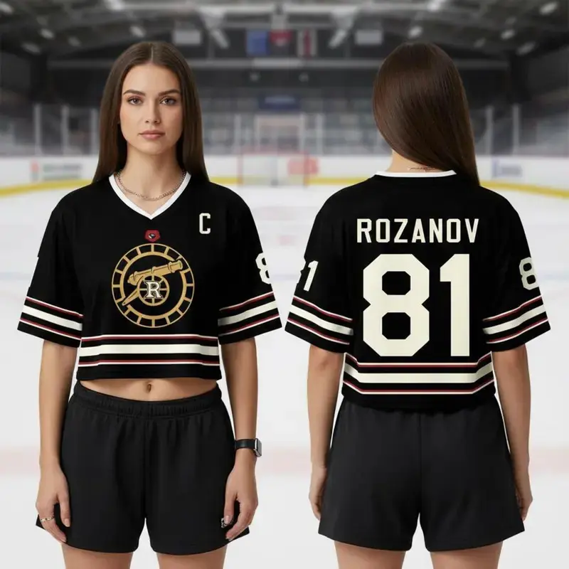 Heated Rivalry Crop Top Football Jersey, ROZANOV & HOLLANDER football Jersey, Connor Storrie Shirt, Ilya Rozanov Shane Hollander