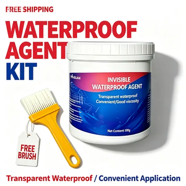Water-Based Professional Adhesive (5kg), Easy-to-Apply Invisible Agent, Waterproof Sealant for Bathroom, Roof Repairs