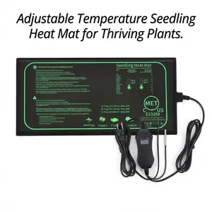 Boost Germination! Adjustable Temp Seedling Heat Mat, 50W Hydroponic Plant Heating Pad for Indoor Gardening & Rapid Growth