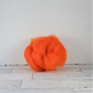 Orange Wool Batt